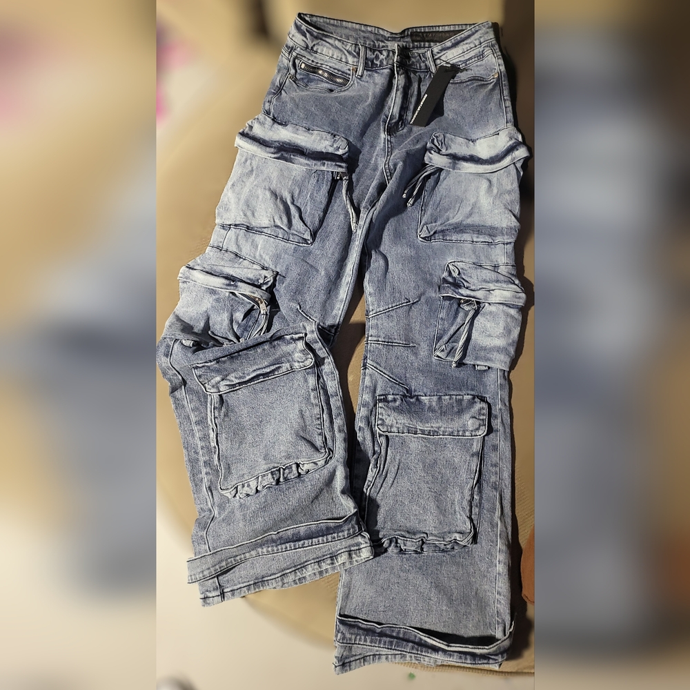 Mens sz 34 baggy fit cargo jeans